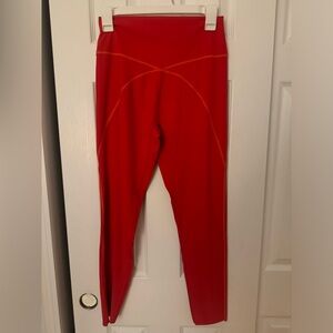 EUC Aerie offline leggings, red, size large